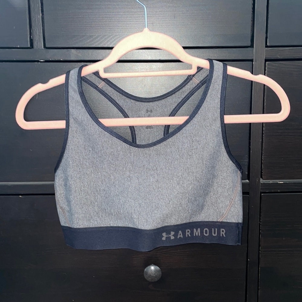 Under Armour gray sports bra size medium